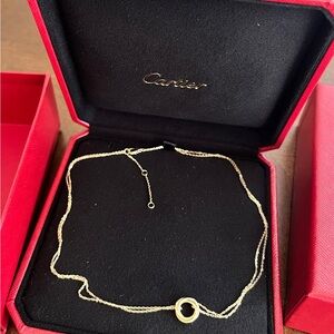 Cartier Sweet Trinity 3 Color Gold K18 PG/WG/YG Necklace 40cm Gold 750 P0015602